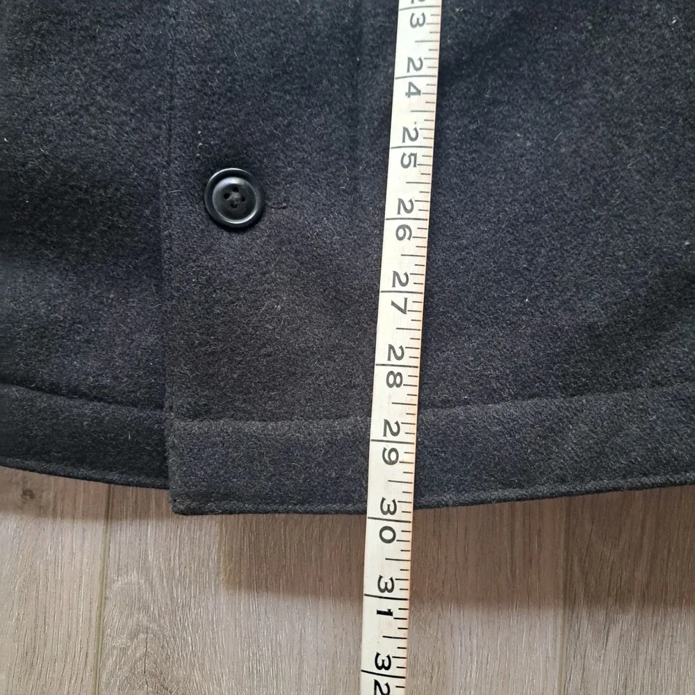 Men's Old Navy Heavy Quilt Lined 70% Wool Peacoat Size Large